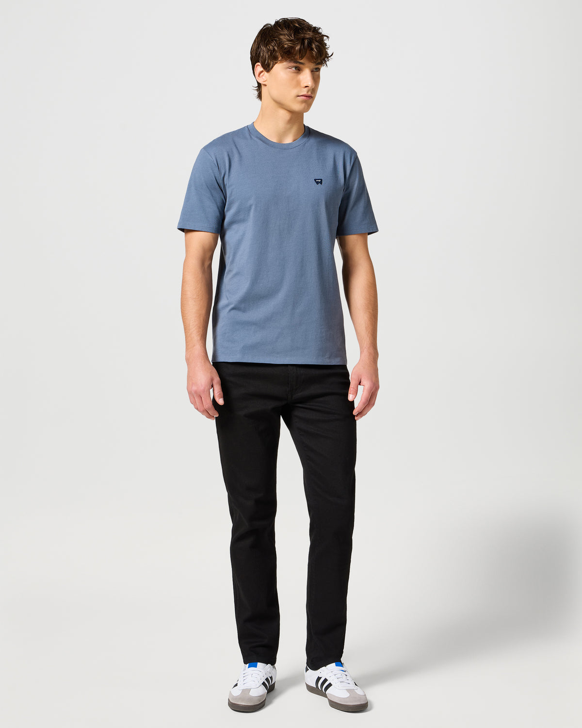 Wrangler Larston Slim Tapered Mens Jeans - Deep Ink (Black) | Wrangler Jeans | JEANSTORE