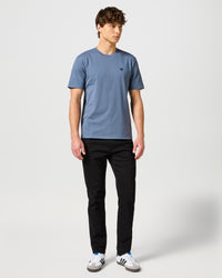 Wrangler Larston Slim Tapered Mens Jeans - Deep Ink (Black) | Wrangler Jeans | JEANSTORE