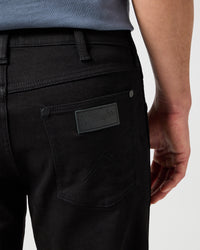 Wrangler Larston Slim Tapered Mens Jeans - Deep Ink (Black) | Wrangler Jeans | JEANSTORE