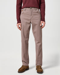 Wrangler Texas Stretch Authentic Straight Mens Cotton Satin Trousers - Iron | Wrangler Chinos & Trousers | JEANSTORE