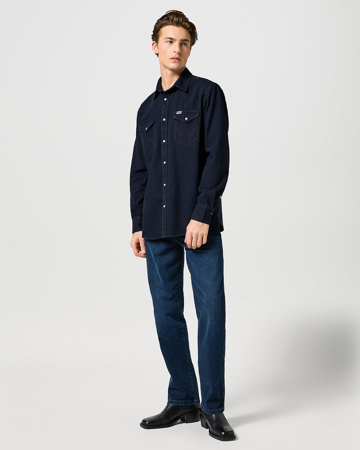 Wrangler Western Denim Shirt - Midnight Rodeo