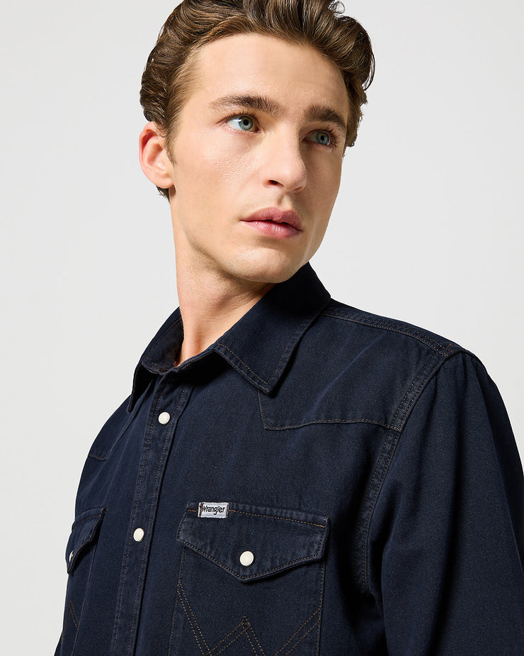 Wrangler Western Denim Shirt - Midnight Rodeo