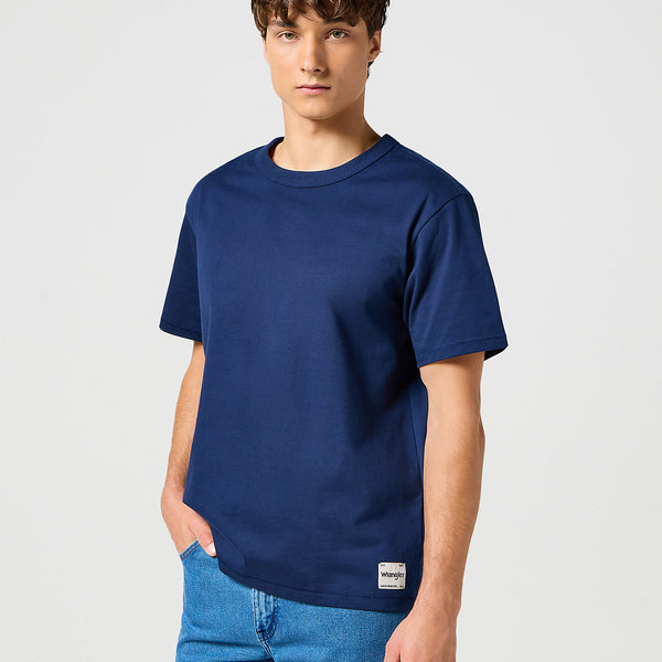 Wrangler Solid Tee - Navy | Wrangler T Shirts | JEANSTORE