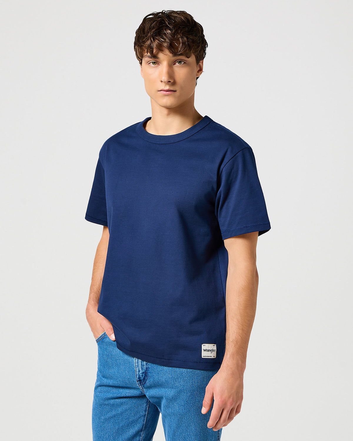Wrangler Solid Tee - Navy | Wrangler T Shirts | JEANSTORE