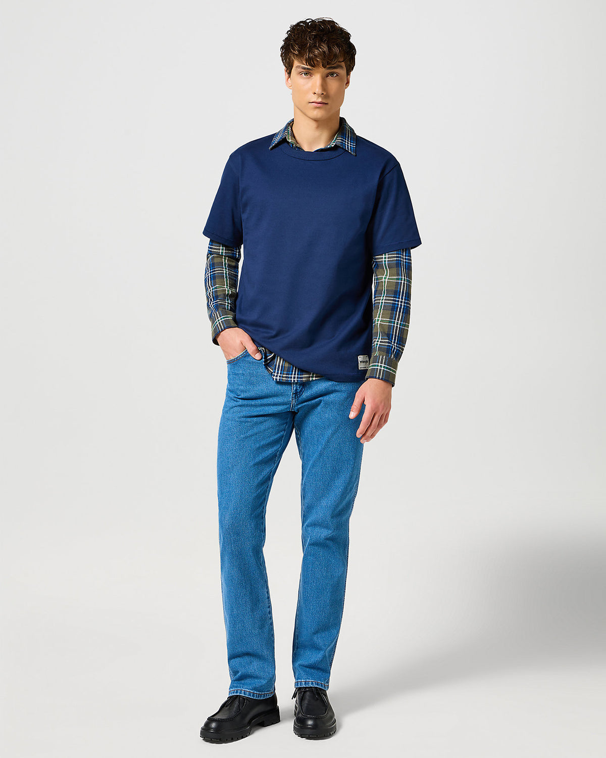 Wrangler Solid Tee - Navy | Wrangler T Shirts | JEANSTORE