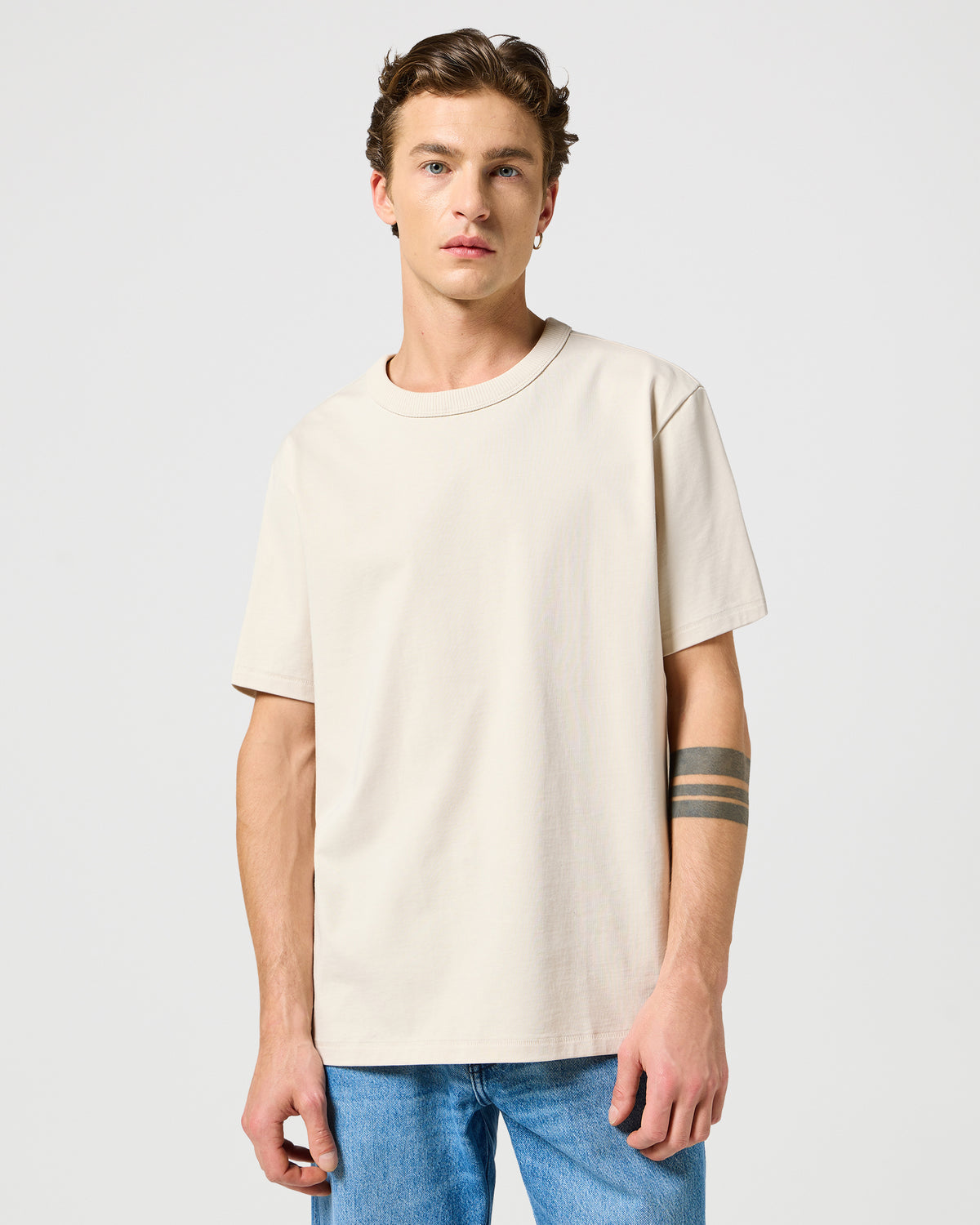 Wrangler Solid Tee - Vintage White | Wrangler T Shirts | JEANSTORE
