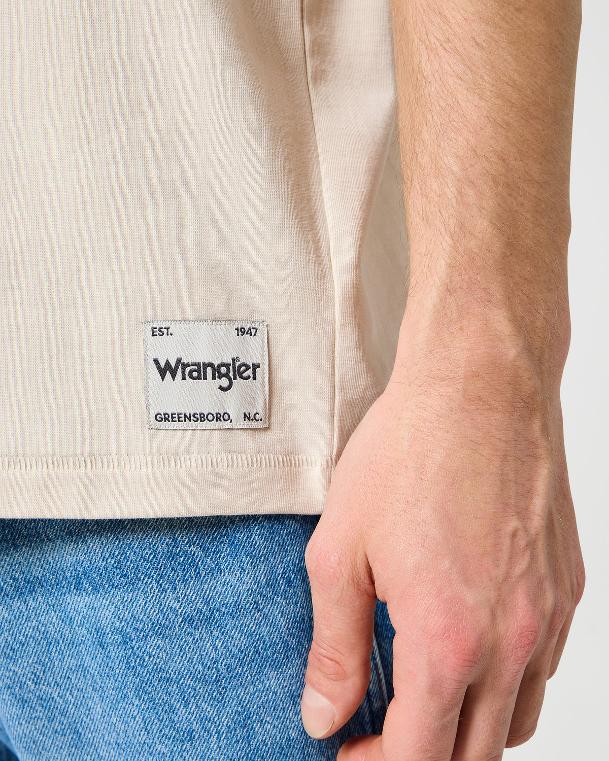 Wrangler Solid Tee - Vintage White | Wrangler T Shirts | JEANSTORE