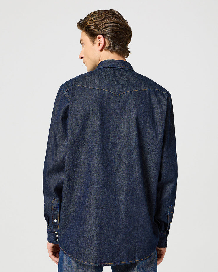 Wrangler Blue Bell 2-Pocket Denim Shirt - Rinse