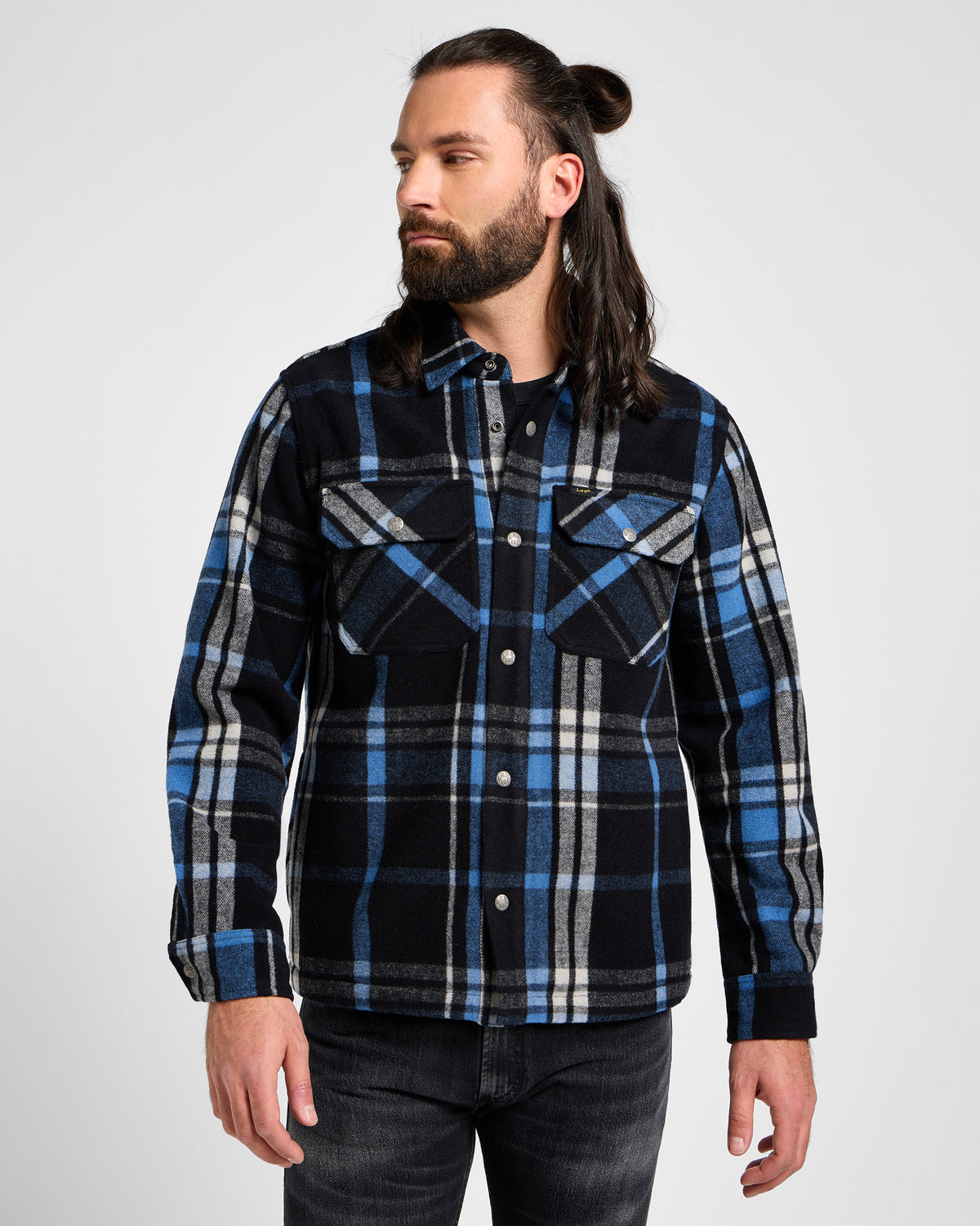 Lee 101 Wool Overshirt - Black | Lee Jackets & Coats | JEANSTORE