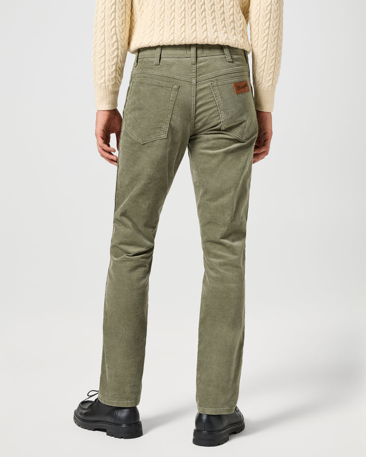 Wrangler Texas SLIM Mens Cords - Dusty Olive | Wrangler Cords | JEANSTORE