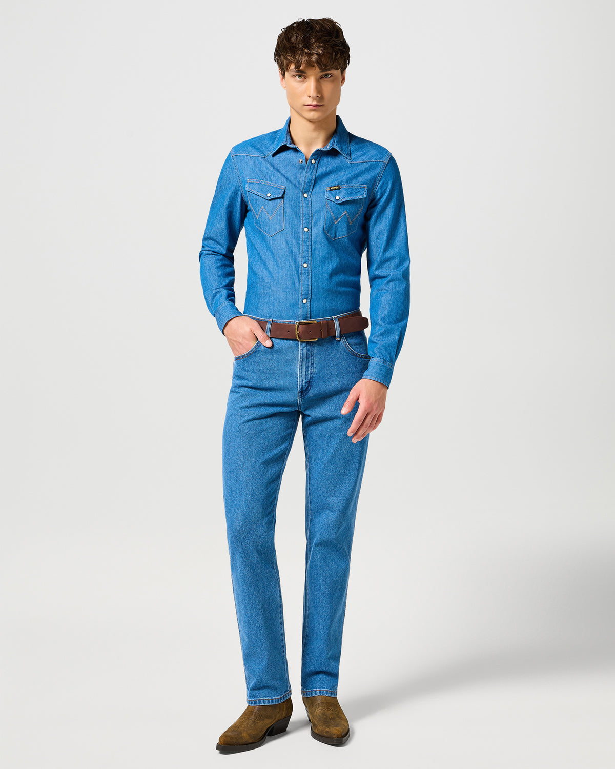 Wrangler Texas Stretch Authentic Straight Mens Jeans - Desert Mirage | Wrangler Jeans | JEANSTORE
