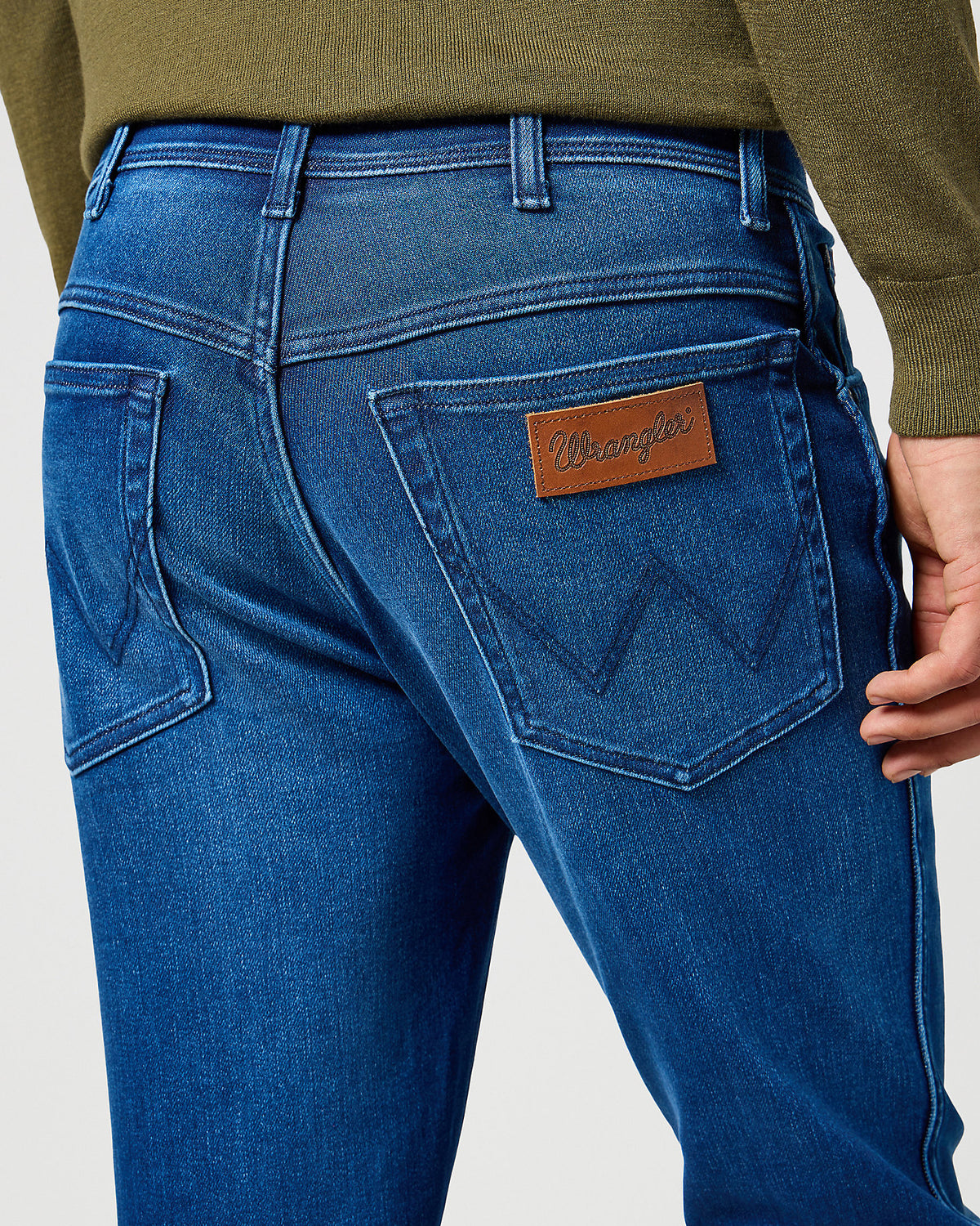 Wrangler Texas SLIM Mens Jeans - Blue Jam | Wrangler Jeans | JEANSTORE