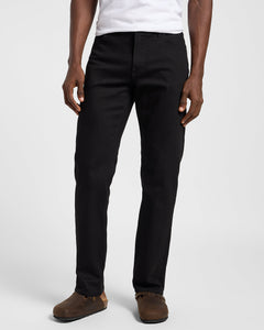 Lee West Relaxed Straight Mens Jeans - Clean Black