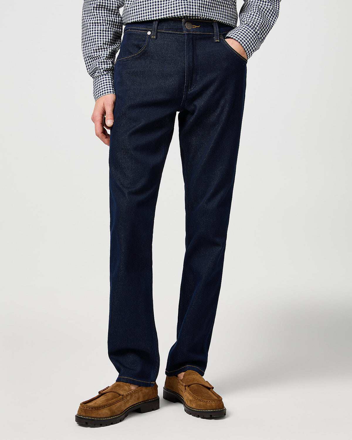Wrangler Greensboro Epic Soft Lightweight Regular Fit Mens Jeans - Moonlight Rinse | Wrangler Jeans | JEANSTORE