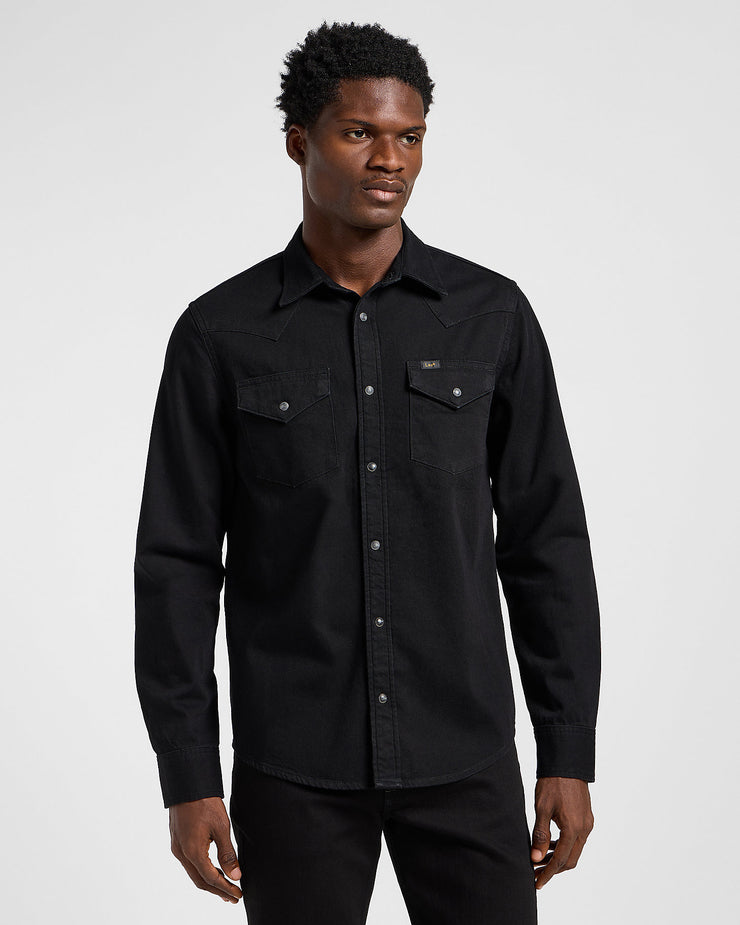 Lee Regular Western Denim Shirt - Black