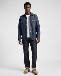 Lee 101 Made In Japan Selvedge Denim 50's Western Shirt - Dry Blue | Lee Shirts | JEANSTORE