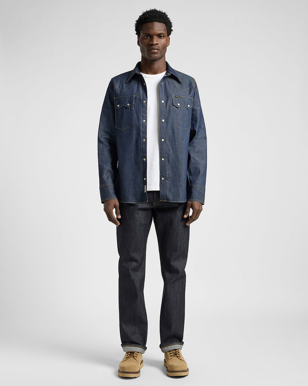 Lee 101 Z Made In Japan Regular Fit Kaihara Recycled Cotton 14.75oz Selvedge Mens Jeans - Dry | Lee Jeans | JEANSTORE