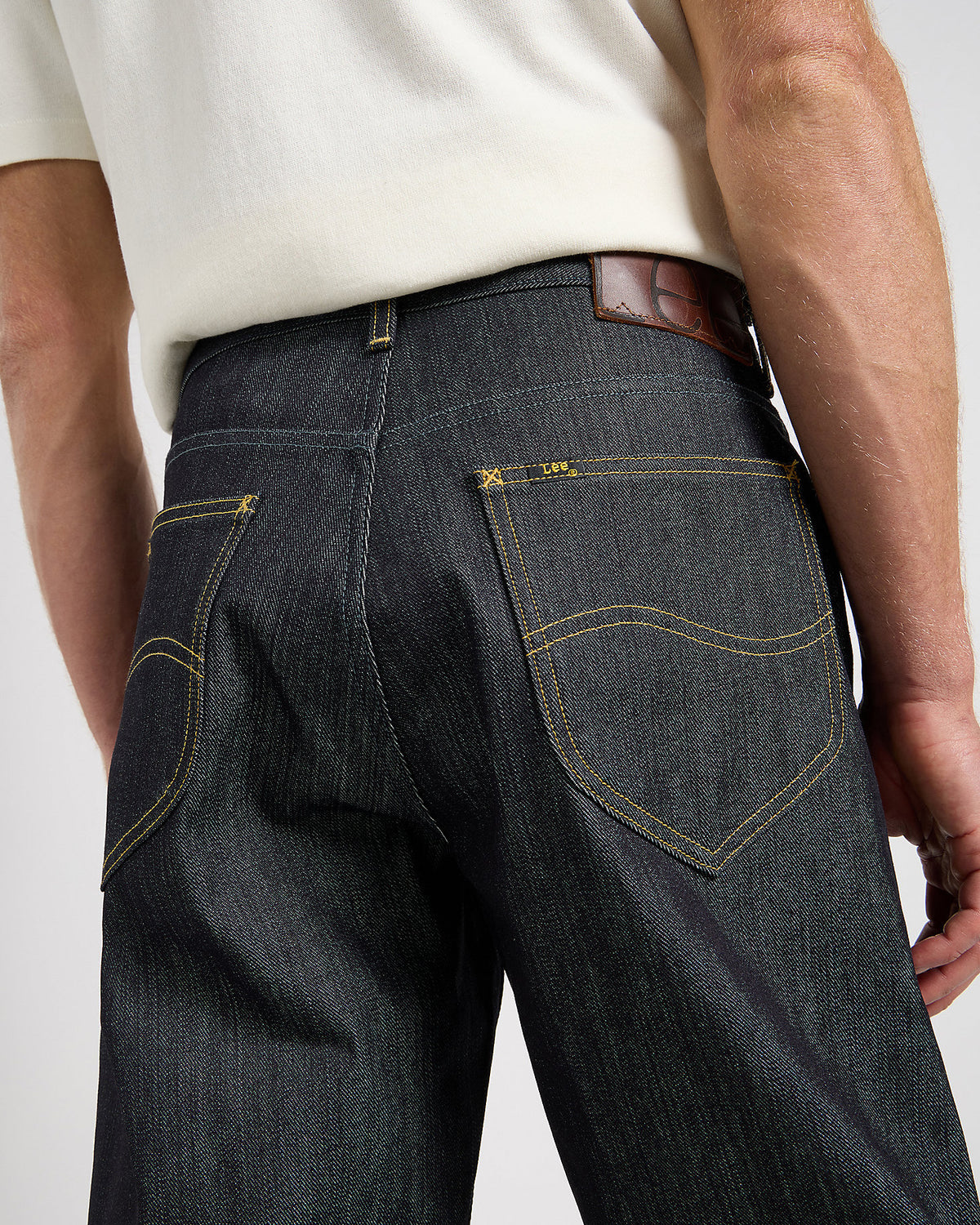 Lee 101 L Made In Japan Loose Fit Kaihara Recycled Cotton 14.75oz Selvedge Mens Jeans - Dry | Lee Jeans | JEANSTORE
