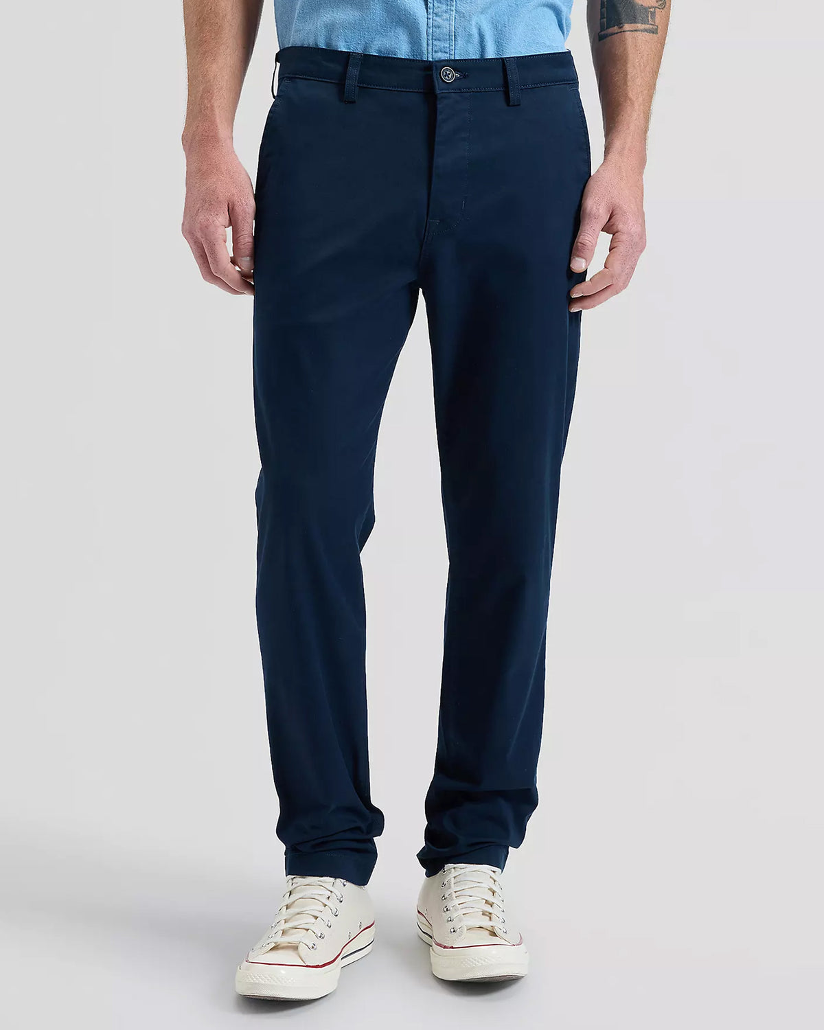 Lee Regular Fit Mens Chinos - Rivet Navy | Lee Chinos & Trousers | JEANSTORE