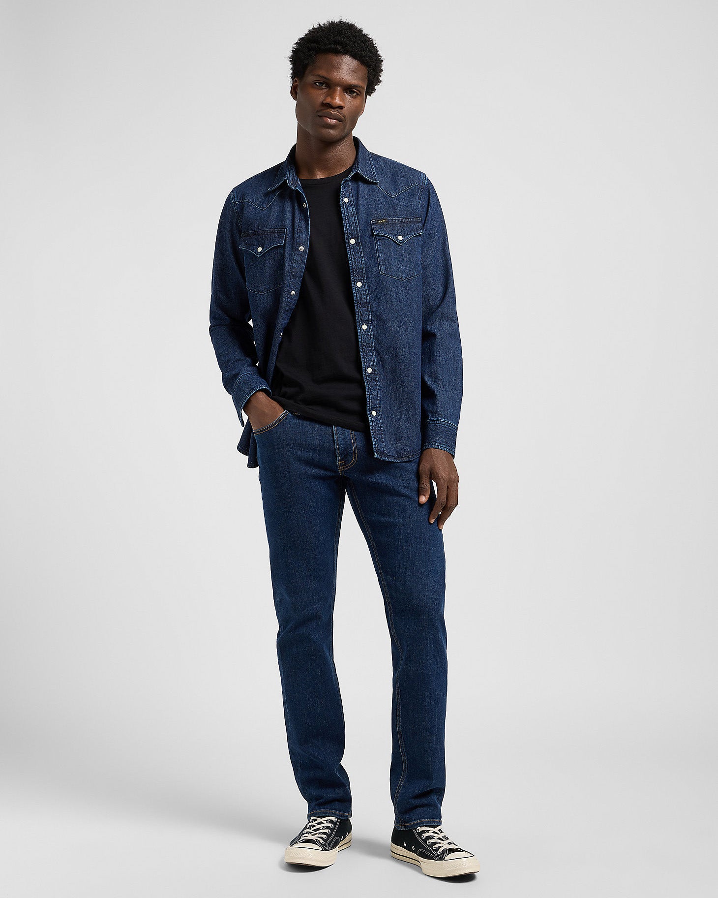 Lee Daren Zip Fly Regular Fit Mens Jeans - Dark Ocean