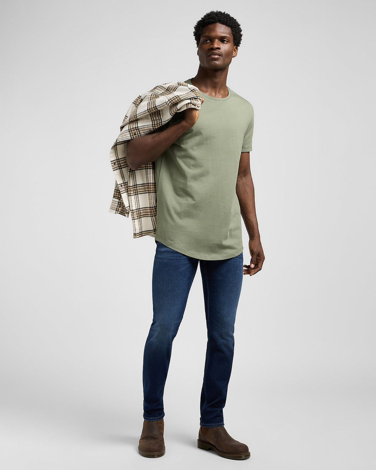 Lee Shaped Tee - Olive Stone | Lee T Shirts | JEANSTORE