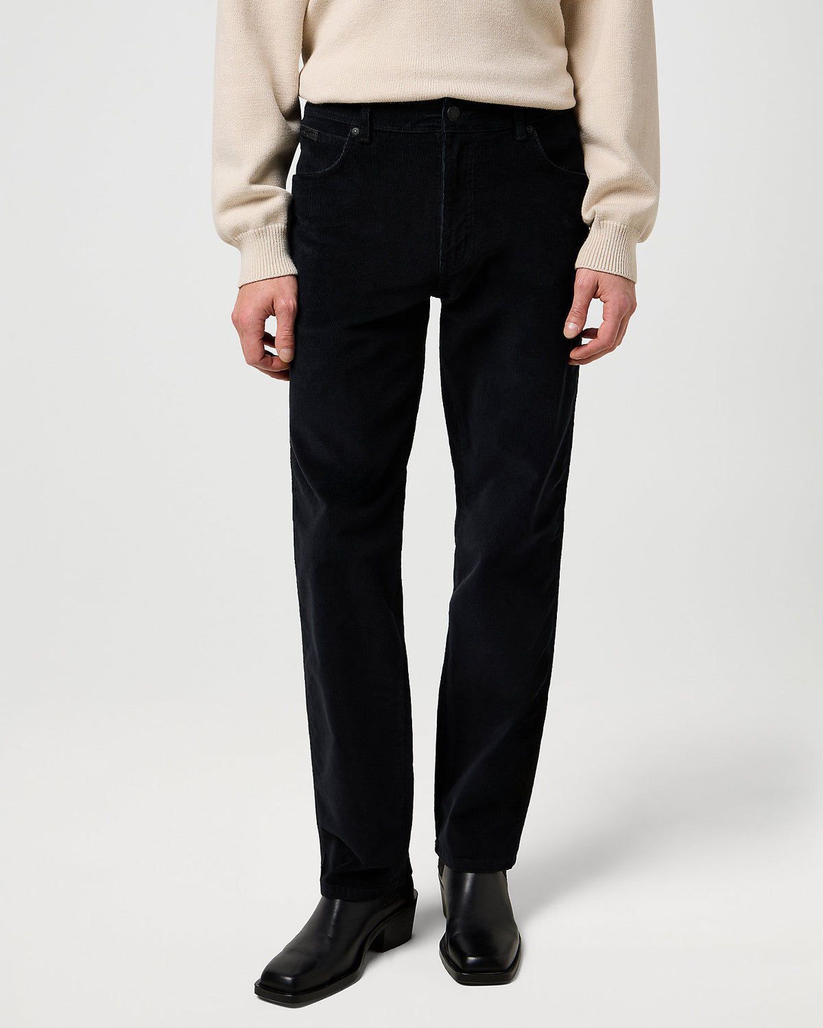 Wrangler Texas Stretch Authentic Straight Mens Cords - Black | Wrangler Cords | JEANSTORE