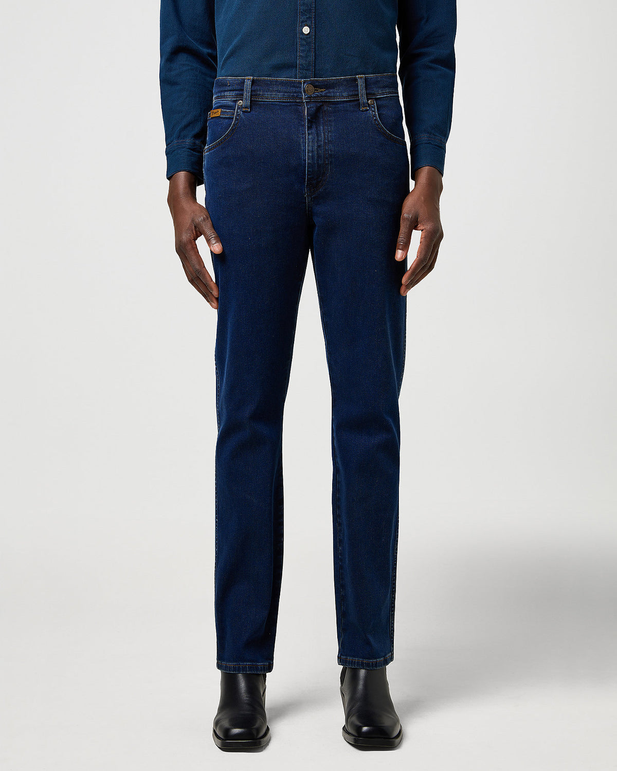 Wrangler Texas 'Free To Stretch' Authentic Straight Mens Jeans - Rustic Navy | Wrangler Jeans | JEANSTORE
