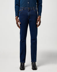 Wrangler Texas 'Free To Stretch' Authentic Straight Mens Jeans - Rustic Navy | Wrangler Jeans | JEANSTORE