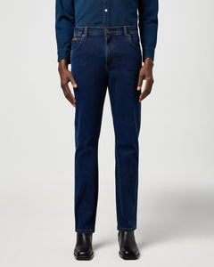 Wrangler Texas 'Free To Stretch' Authentic Straight Mens Jeans - Rustic Navy