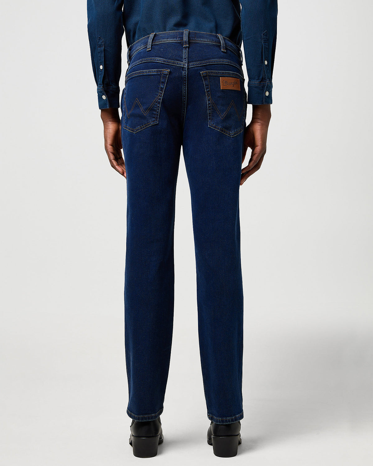 Wrangler Texas 'Free To Stretch' Authentic Straight Mens Jeans - Rustic Navy | Wrangler Jeans | JEANSTORE