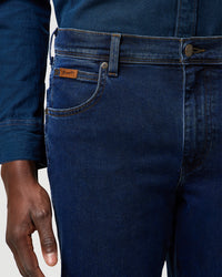 Wrangler Texas 'Free To Stretch' Authentic Straight Mens Jeans - Rustic Navy | Wrangler Jeans | JEANSTORE