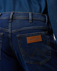 Wrangler Texas 'Free To Stretch' Authentic Straight Mens Jeans - Rustic Navy | Wrangler Jeans | JEANSTORE