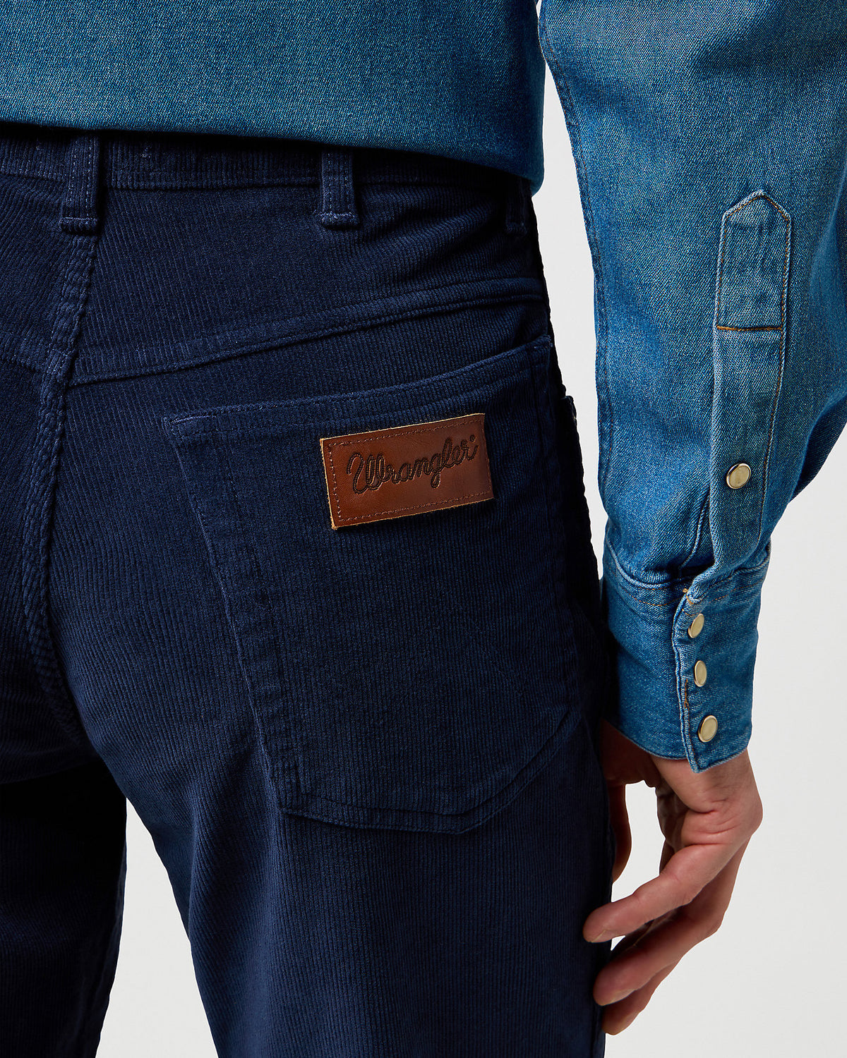Wrangler Texas SLIM Mens Cords - Mood Indigo