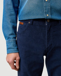 Wrangler Texas SLIM Mens Cords - Mood Indigo