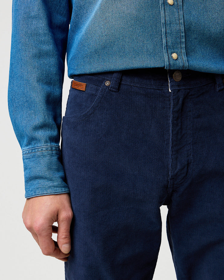 Wrangler Texas SLIM Mens Cords - Mood Indigo