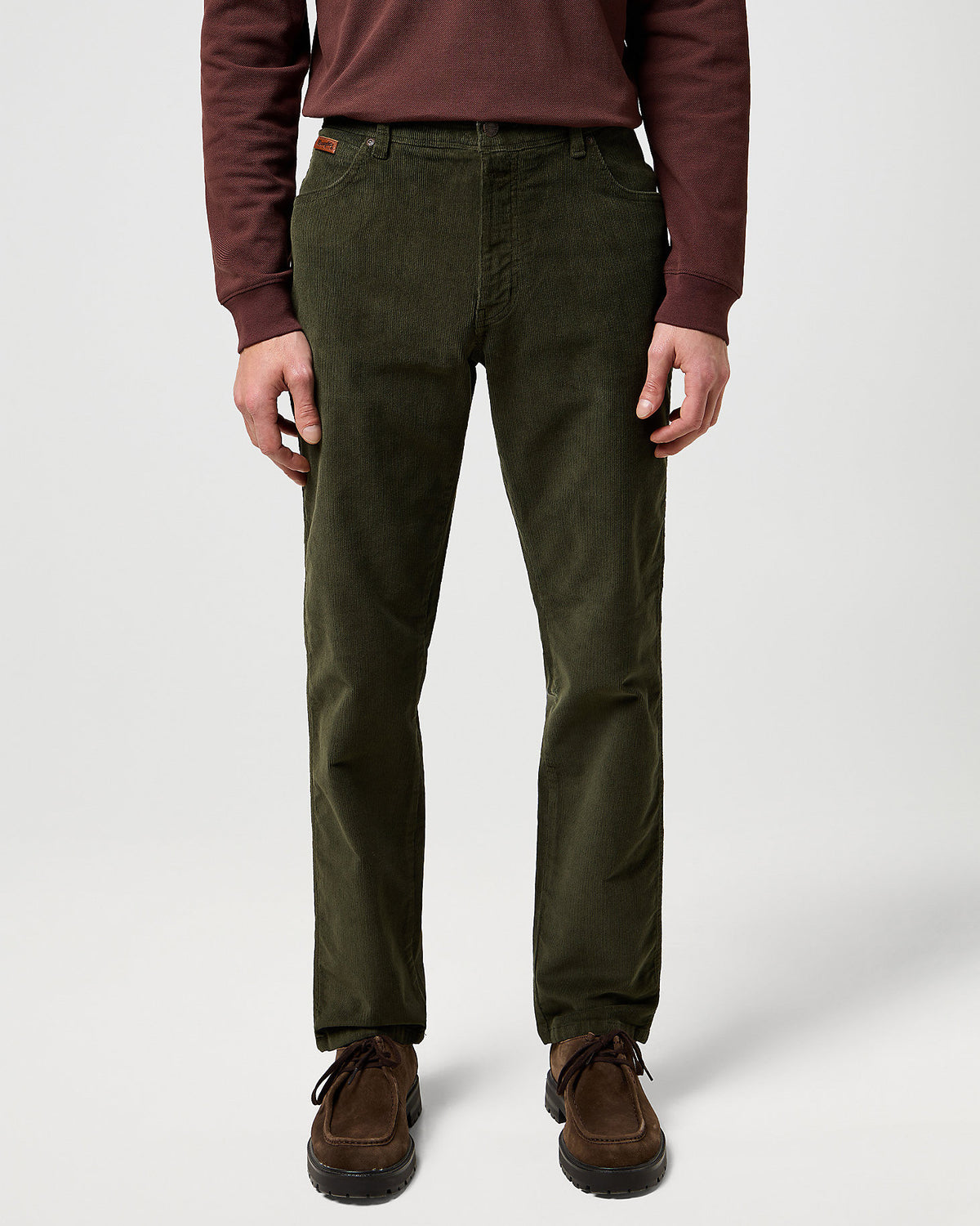 Wrangler Texas SLIM Mens Cords - Forest Night | Wrangler Cords | JEANSTORE