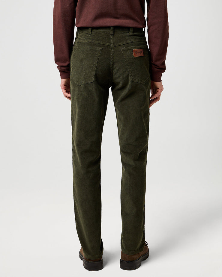 Wrangler Texas SLIM Mens Cords - Forest Night | Wrangler Cords | JEANSTORE