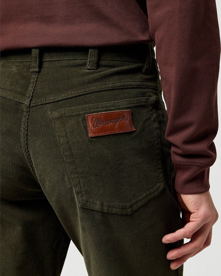 Wrangler Texas SLIM Mens Cords - Forest Night | Wrangler Cords | JEANSTORE