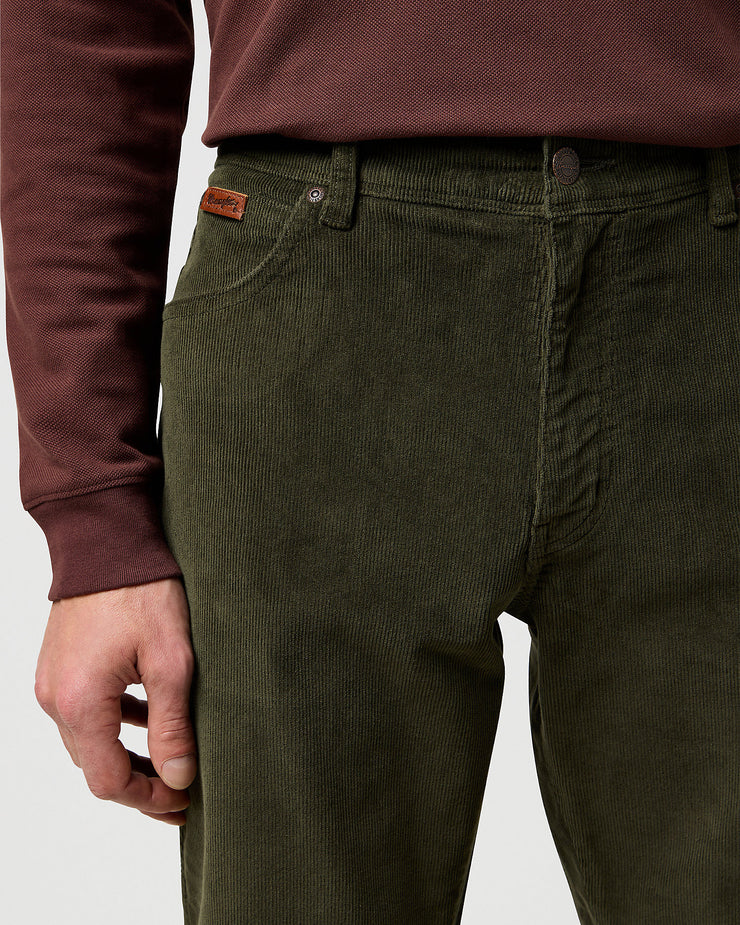Wrangler Texas SLIM Mens Cords - Forest Night | Wrangler Cords | JEANSTORE