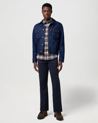 Wrangler Texas Stretch Authentic Straight Cotton Twill Trousers - Dark Navy | Wrangler Chinos & Non-Denim Pants | JEANSTORE