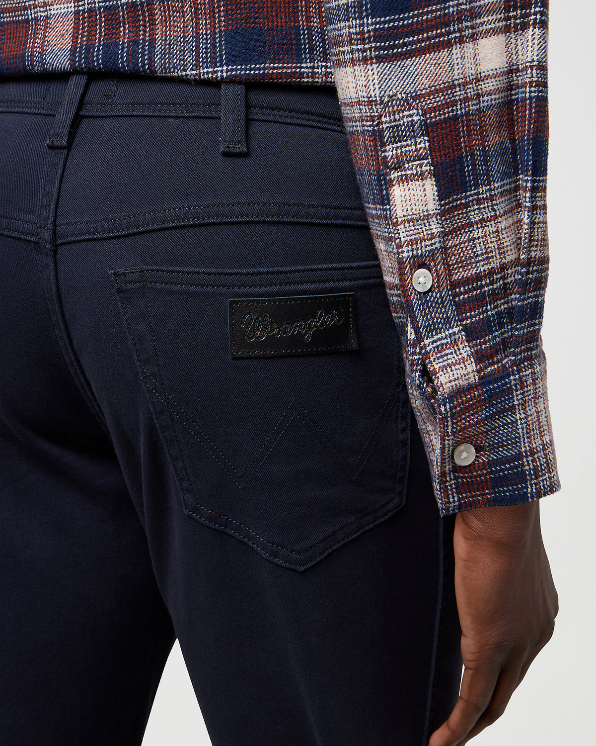 Wrangler Texas Stretch Authentic Straight Cotton Twill Trousers - Dark Navy | Wrangler Chinos & Non-Denim Pants | JEANSTORE