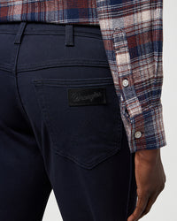 Wrangler Texas Stretch Authentic Straight Cotton Twill Trousers - Dark Navy | Wrangler Chinos & Non-Denim Pants | JEANSTORE