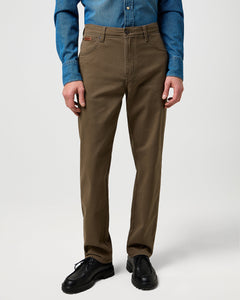 Wrangler Texas Stretch Authentic Straight Cotton Twill Trousers - Tarmac