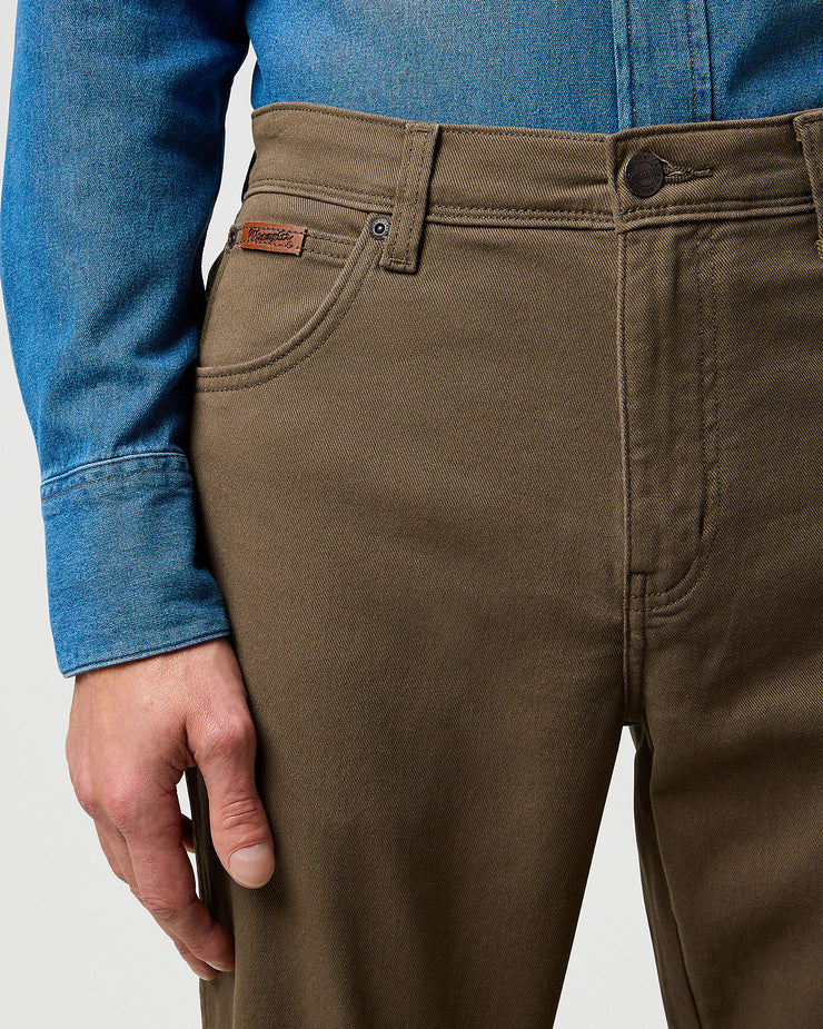 Wrangler Texas Stretch Authentic Straight Cotton Twill Trousers - Tarmac | Wrangler Chinos & Non-Denim Pants | JEANSTORE