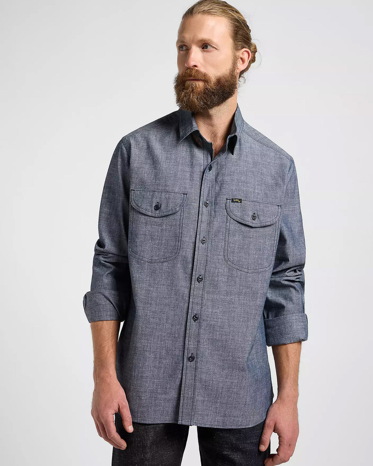 Lee 101 Made In Japan Heritage Workwear Relaxed Shirt - Dry Blue | Lee Shirts | Jeanstore