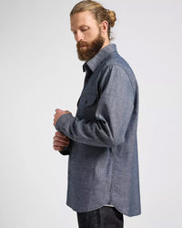 Lee 101 Made In Japan Heritage Workwear Relaxed Shirt - Dry Blue | Lee Shirts | Jeanstore