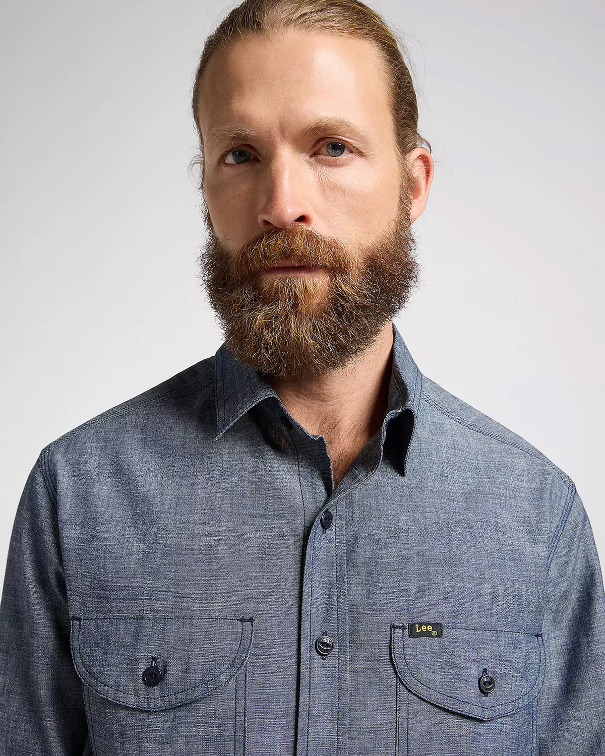 Lee 101 Made In Japan Heritage Workwear Relaxed Shirt - Dry Blue | Lee Shirts | Jeanstore