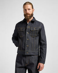 Lee 101 Made In Japan Kaihara Recycled Cotton 14.75oz Selvedge Denim Rider Jacket - Dry | Lee Jackets & Coats | JEANSTORE