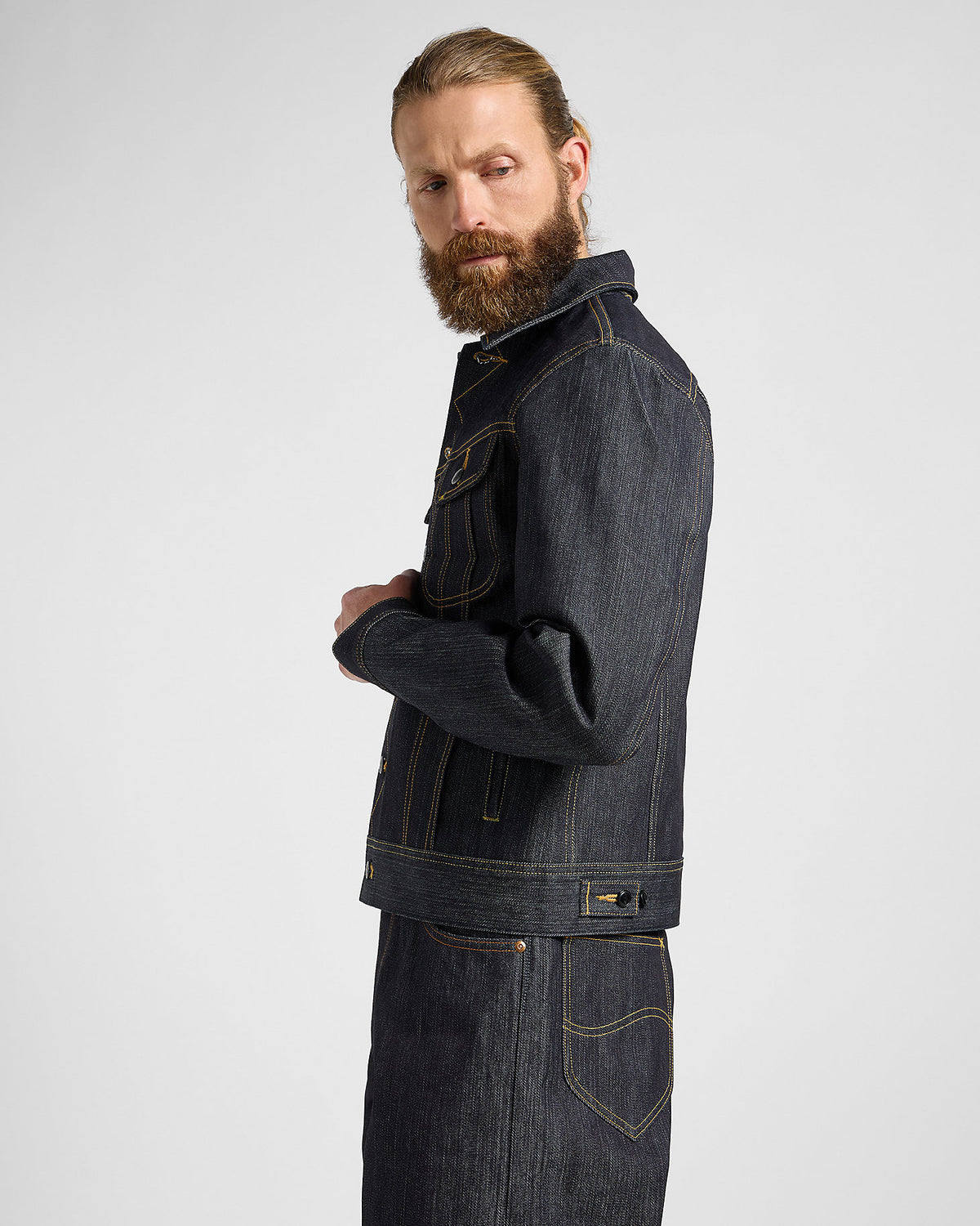 Lee 101 Made In Japan Kaihara Recycled Cotton 14.75oz Selvedge Denim Rider Jacket - Dry | Lee Jackets & Coats | JEANSTORE