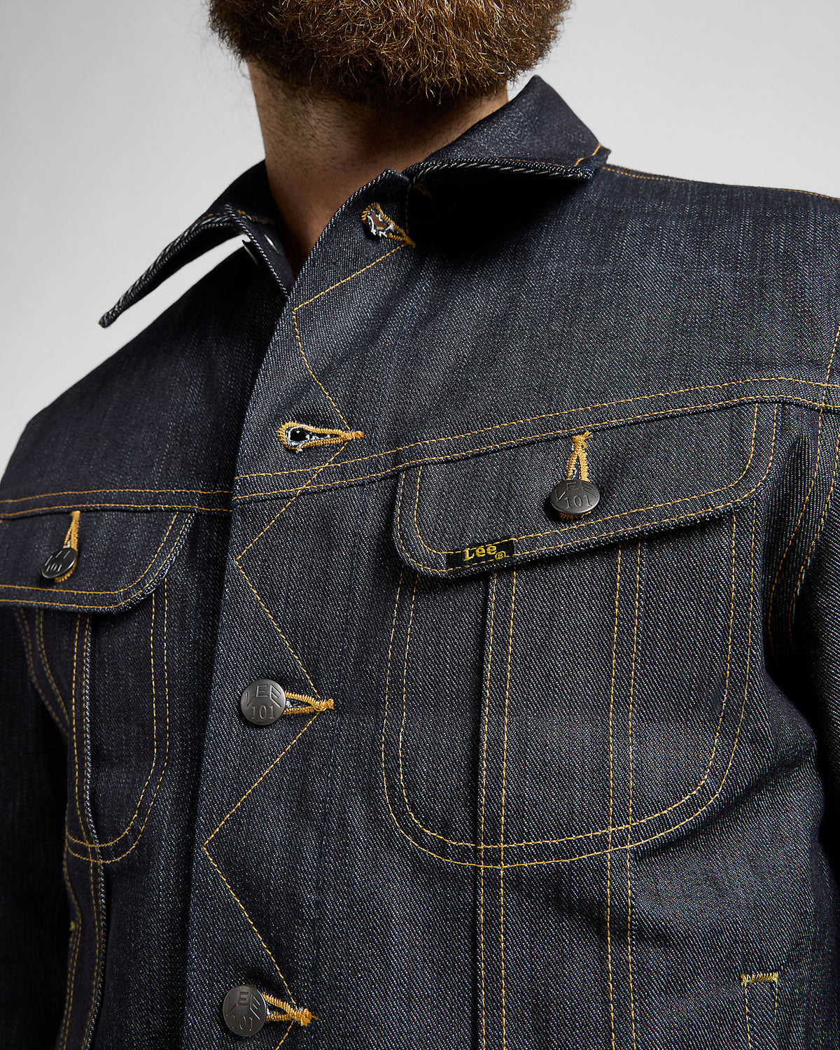 Lee 101 Made In Japan Kaihara Recycled Cotton 14.75oz Selvedge Denim Rider Jacket - Dry | Lee Jackets & Coats | JEANSTORE
